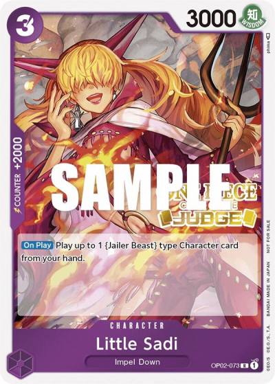 Little Sadi (Judge) OP02-073 One Piece Promotion Cards Card