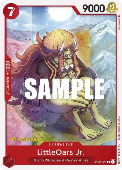 LittleOars Jr. OP02-020 Paramount War Pre-Release Cards Card