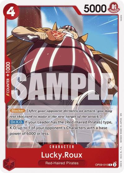Lucky.Roux (Reprint) OP09-015 Starter Deck 23: RED Shanks Card