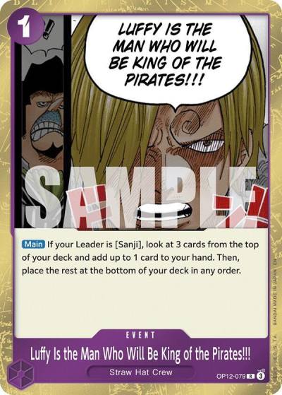 Luffy Is the Man Who Will Be King of the Pirates!!! OP12-079 Legacy of the Master Card