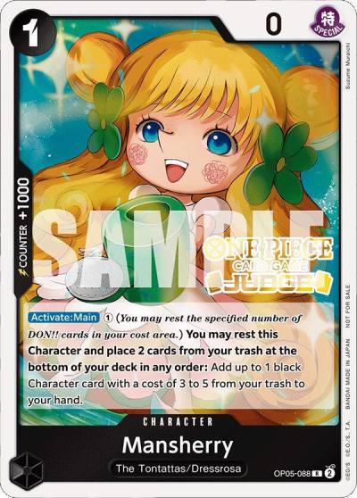 Mansherry (Judge Pack Vol. 4) OP05-088 One Piece Promotion Cards Card