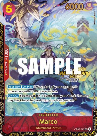 Marco (Championship 2023) OP03-013 One Piece Promotion Cards Card