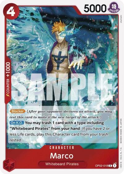 Marco (Reprint) OP02-018 Premium Booster -The Best- Card
