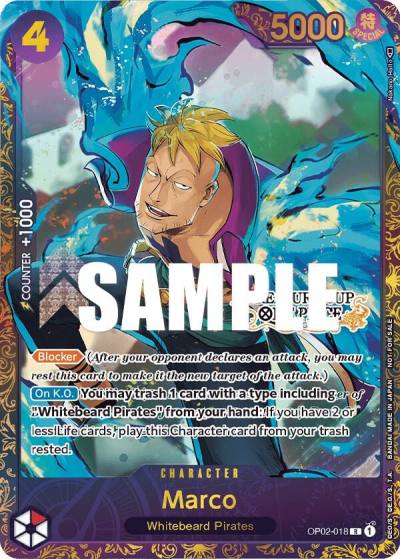 Marco (Treasure Cup) OP02-018 One Piece Promotion Cards Card