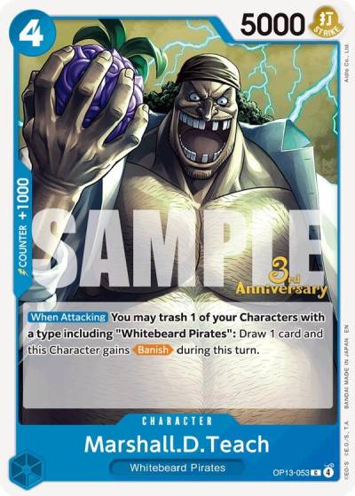 Marshall.D.Teach OP13-053 Carrying On His Will: 3rd Anniversary Tournament Cards Card