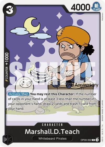 Marshall.D.Teach (092) OP09-092 Emperors in the New World: 2nd Anniversary Tournament Cards Card