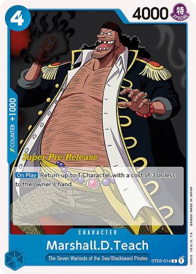 Marshall.D.Teach ST03-014 Super Pre-Release Starter Deck 3: The Seven Warlords of the Sea Card