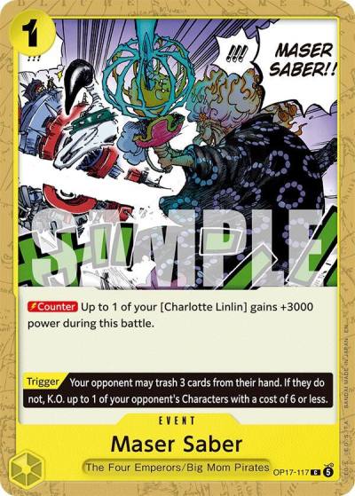 Maser Saber OP17-117 The World's Strongest Warriors Card