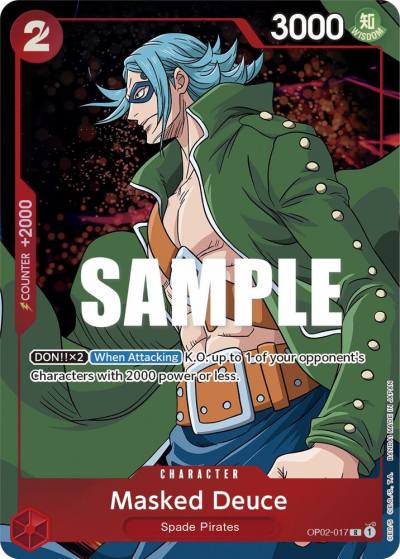 Masked Deuce (Alternate Art) OP02-017 Paramount War Card
