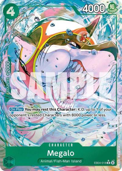 Megalo (Alternate Art) EB04-018 The Azure Sea's Seven Card