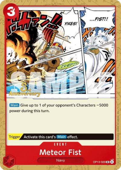 Meteor Fist OP13-020 Carrying On His Will: 3rd Anniversary Tournament Cards Card