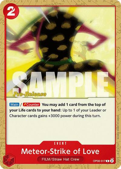Meteor-Strike of Love OP06-017 Wings of the Captain Pre-Release Cards Card