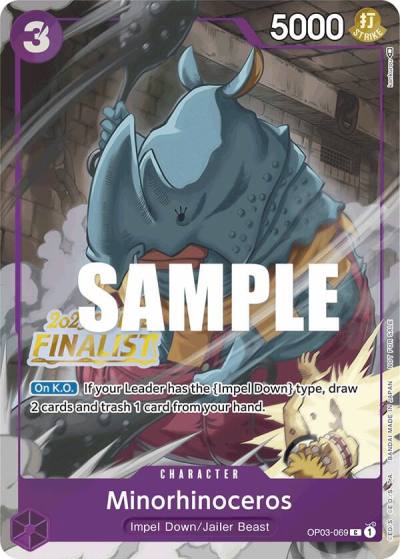 Minorhinoceros (Offline Regional 2023) [Finalist] OP03-069 One Piece Promotion Cards Card