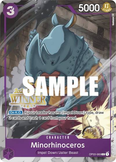 Minorhinoceros (Online Regional 2023) [Winner] OP03-069 One Piece Promotion Cards Card