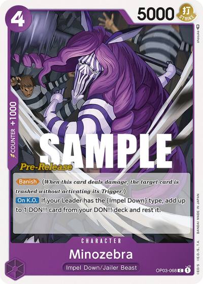 Minozebra OP03-068 Pillars of Strength Pre-Release Cards Card
