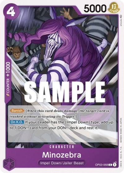 Minozebra OP03-068 Pillars of Strength Card