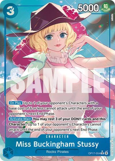 Miss Buckingham Stussy (Alternate Art) OP17-054 The World's Strongest Warriors Card