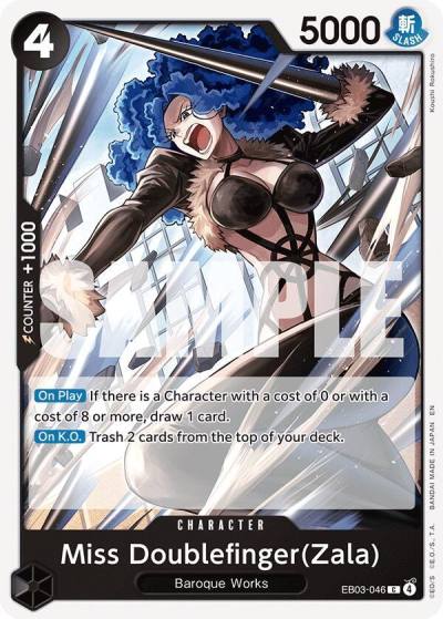 Miss Doublefinger(Zala) EB03-046 Extra Booster: One Piece Heroines Edition Card