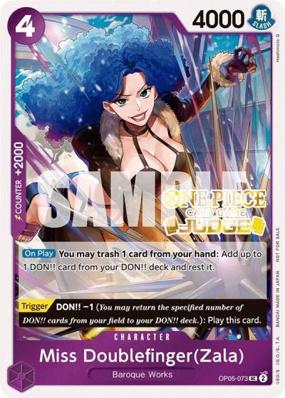Miss Doublefinger(Zala) (Judge Pack Vol. 3) OP05-073 One Piece Promotion Cards Card