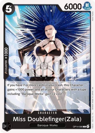 Miss Doublefinger(Zala) OP14-086 The Azure Sea's Seven Card