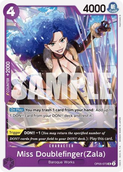 Miss Doublefinger(Zala) (Reprint) OP05-073 Premium Booster -The Best- Card