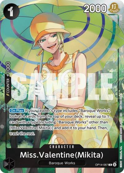 Miss.Valentine(Mikita) (Dash Pack) OP14-087 The Azure Sea's Seven Card