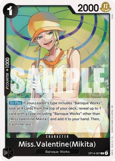 Miss.Valentine(Mikita) OP14-087 The Azure Sea's Seven Card