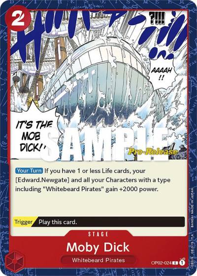 Moby Dick OP02-024 Paramount War Pre-Release Cards Card