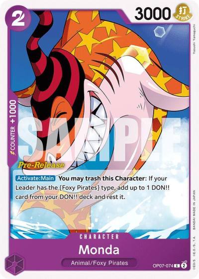 Monda OP07-074 500 Years in the Future Pre-Release Cards Card