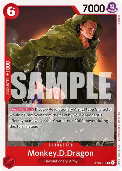 Monkey.D.Dragon OP13-017 Starter Deck 35: RED/BLACK Sabo Card