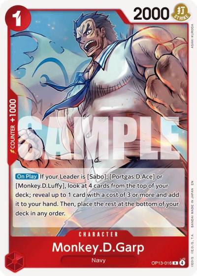 Monkey.D.Garp OP13-016 Carrying On His Will Card