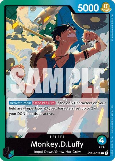 Monkey.D.Luffy (022) OP16-022 The Time of Battle Card