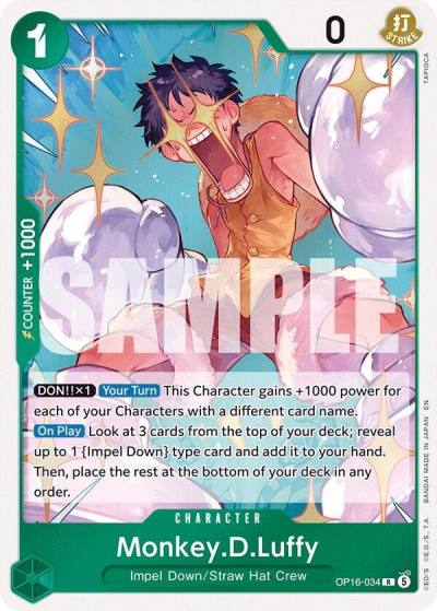 Monkey.D.Luffy (034) OP16-034 The Time of Battle Card