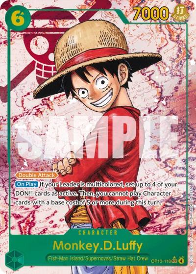 Monkey.D.Luffy (118) (Parallel) OP13-118 Carrying On His Will Card