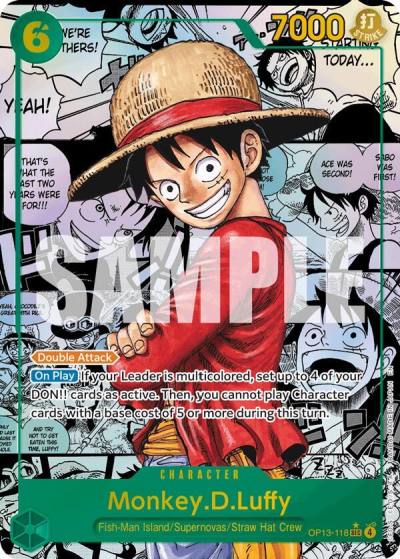Monkey.D.Luffy (118) (Super Alternate Art) OP13-118 Carrying On His Will Card
