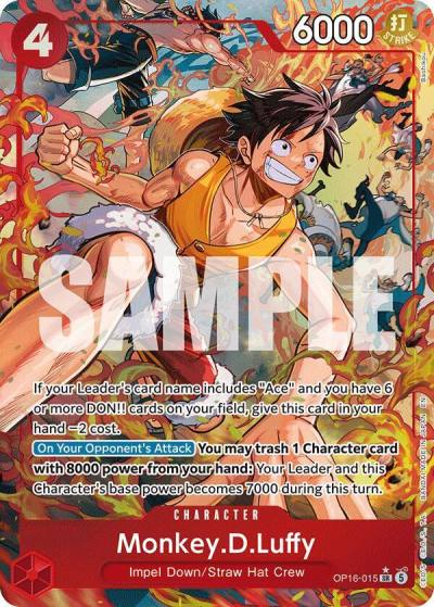 Monkey.D.Luffy (Alternate Art) OP16-015 The Time of Battle Card