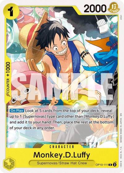 Monkey.D.Luffy OP10-111 Starter Deck 36: YELLOW Eustass"Captain"Kid Card