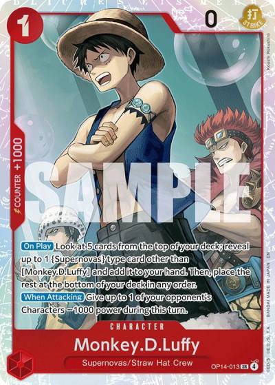 Monkey.D.Luffy - OP14-013 OP14-013 The Azure Sea's Seven Card