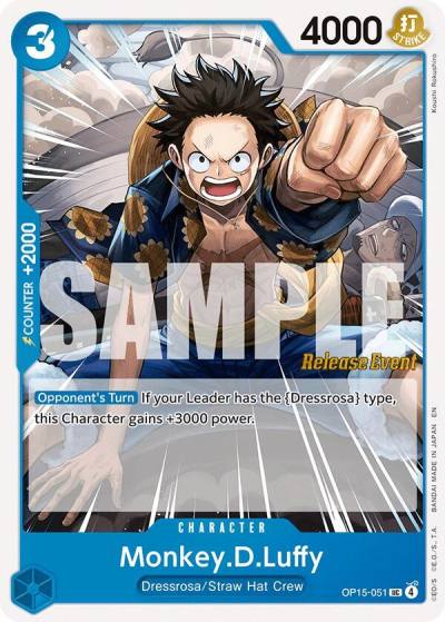 Monkey.D.Luffy (OP15-051) OP15-051 Adventure on Kami's Island Release Event Cards Card
