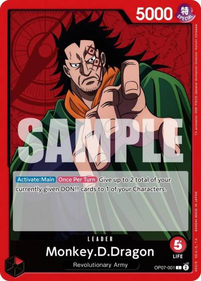 Monkey.D.Dragon (001) OP07-001 500 Years in the Future Card