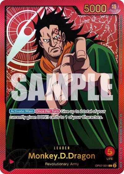 Monkey.D.Dragon (SP) OP07-001 Extra Booster: Anime 25th Collection Card