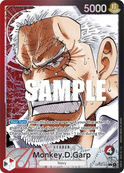 Monkey.D.Garp (002) (Alternate Art) OP02-002 Paramount War Card