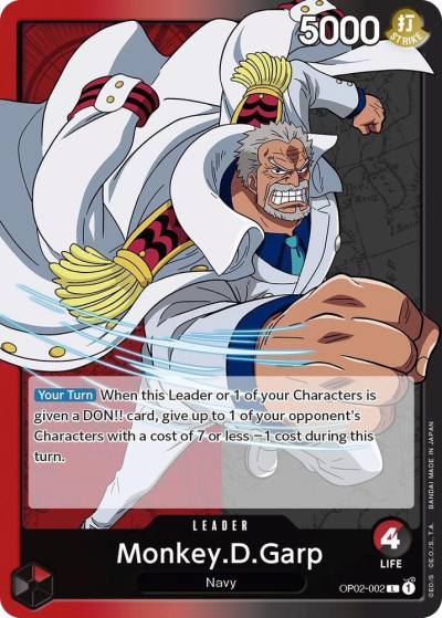Monkey.D.Garp (002) OP02-002 Paramount War Card