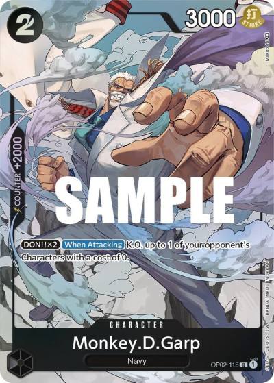 Monkey.D.Garp (115) (Alternate Art) OP02-115 Paramount War Card