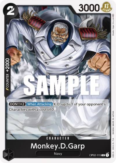 Monkey.D.Garp (115) OP02-115 Paramount War Card