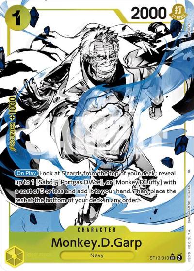 Monkey.D.Garp (Parallel) ST13-013 Ultra Deck: The Three Brothers Card