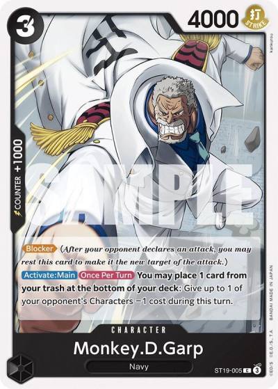 Monkey.D.Garp ST19-005 Starter Deck 19: BLACK Smoker Card