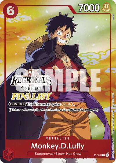 Monkey.D.Luffy (001) (Offline Regional 2024 Vol. 2) [Finalist] P-001 One Piece Promotion Cards Card