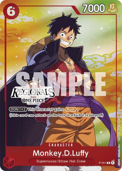 Monkey.D.Luffy (001) (Online Regional 2024 Vol. 2) [Participant] P-001 One Piece Promotion Cards Card