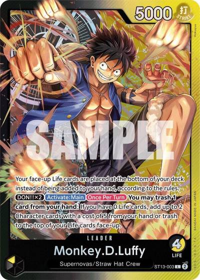 Monkey.D.Luffy (003) ST13-003 Ultra Deck: The Three Brothers Card